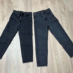 2 Pair of Black wash High rise Stradivarius Jeans!